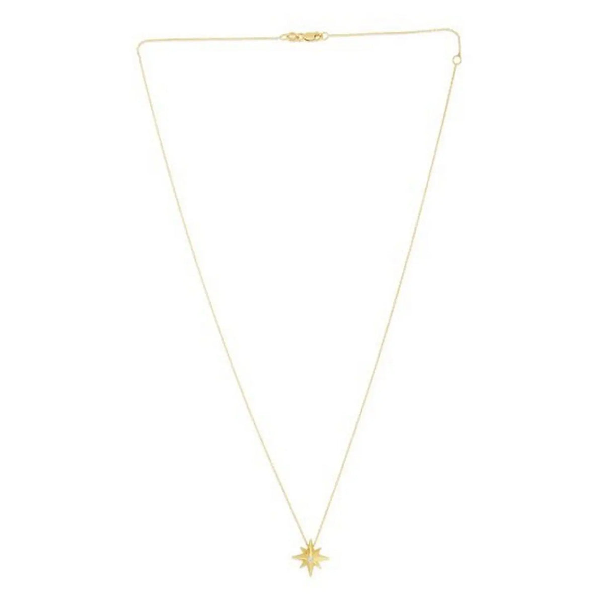 High Polish North Star Necklace in 14K Yellow Gold  Pendants DEEVE