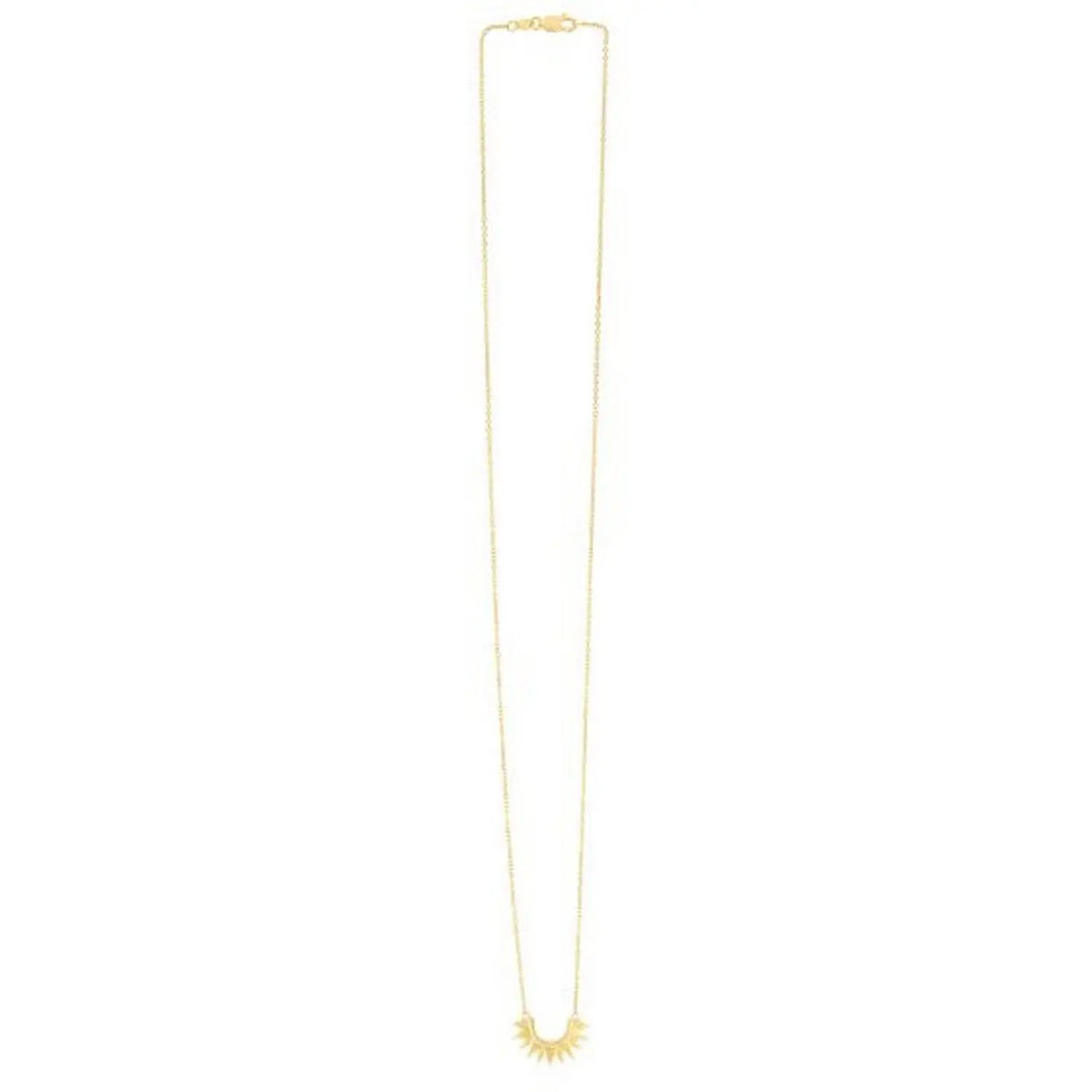 Polished Sunburst Necklace in 14K Yellow Gold  Pendants DEEVE