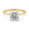2.ct Round Cut Lab Grown Diamond Solitaire Ring in 14K Yellow Gold | IGI Certified