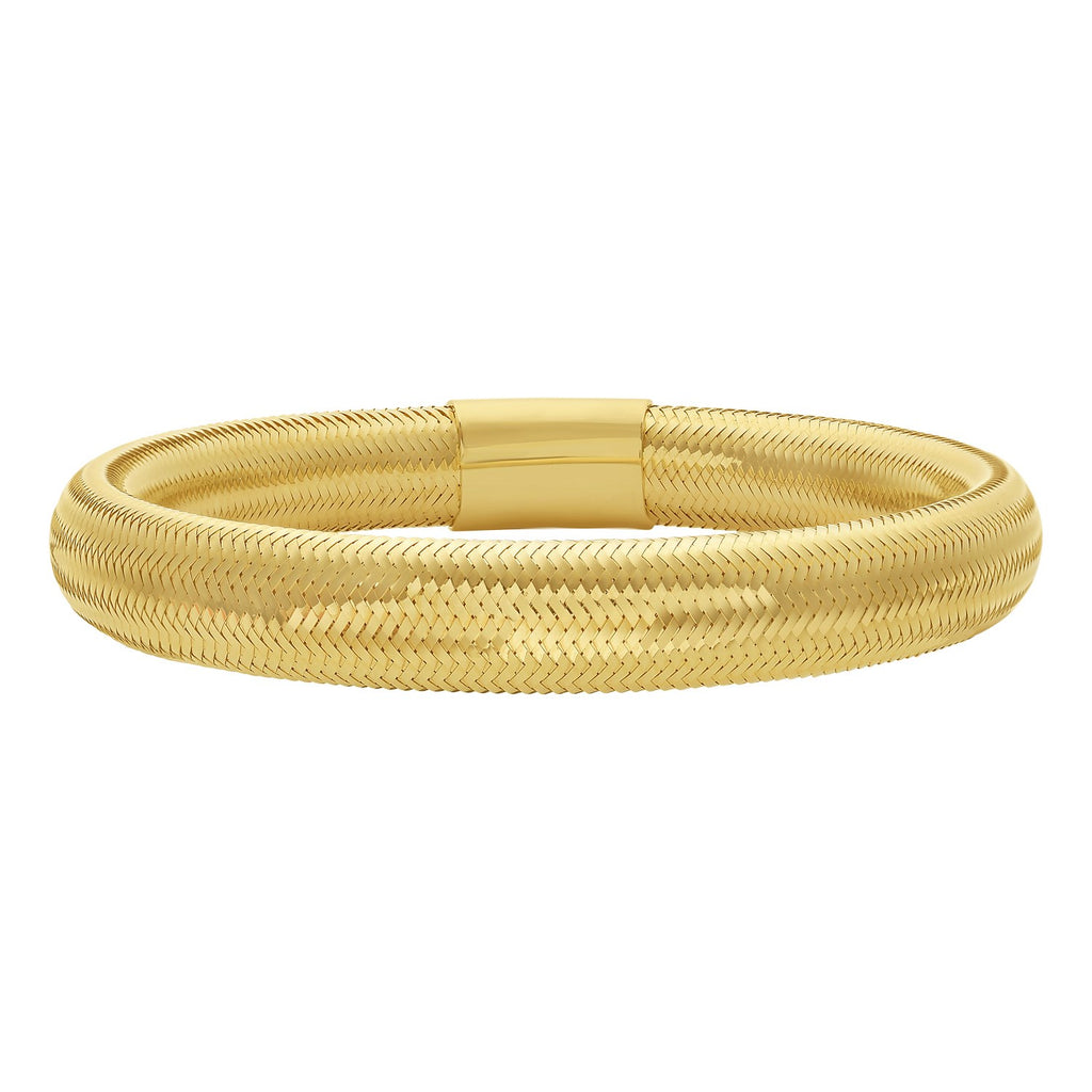 Large Stretch Mesh Bracelet in 14K Yellow Gold