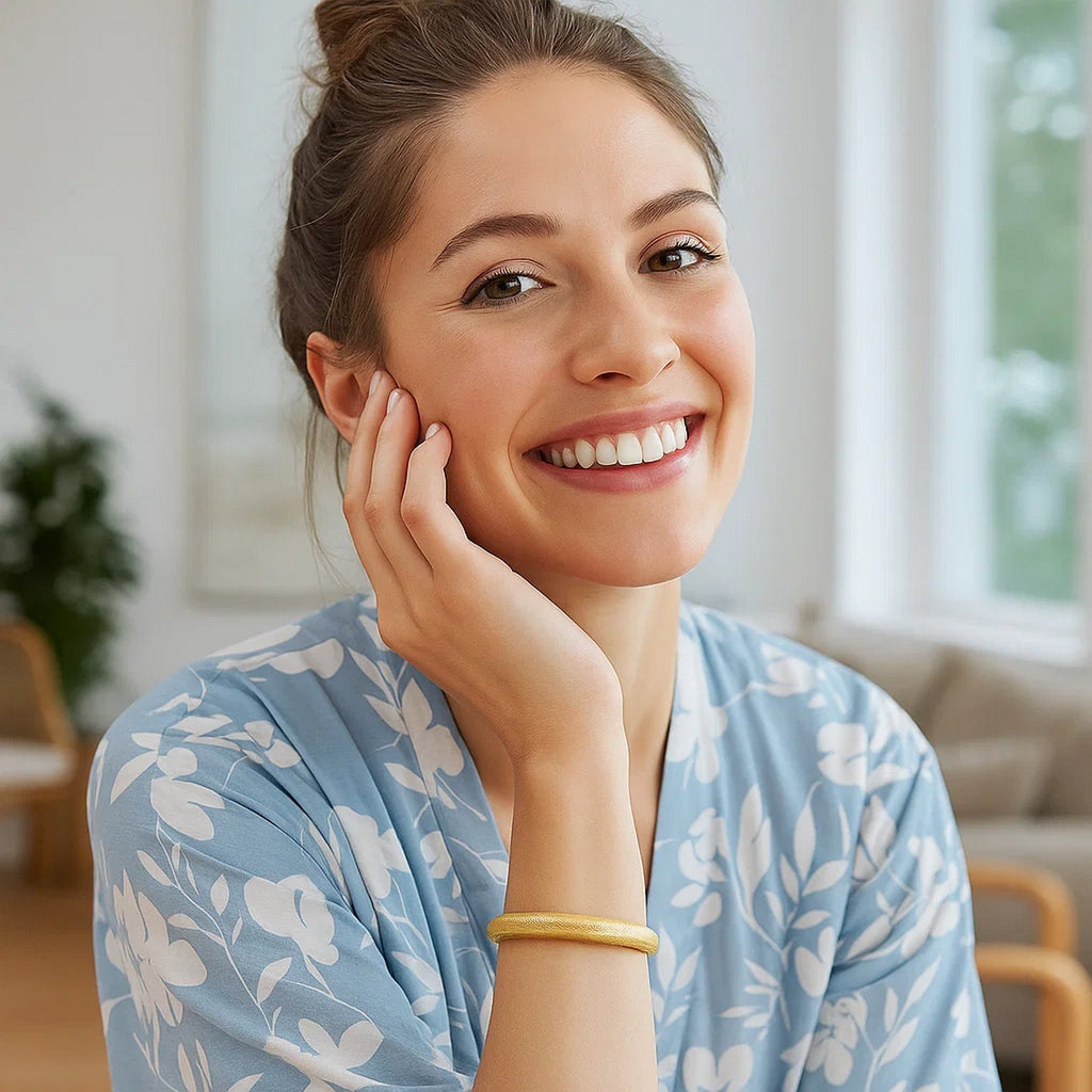 Large Stretch Mesh Bracelet in 14K Yellow Gold