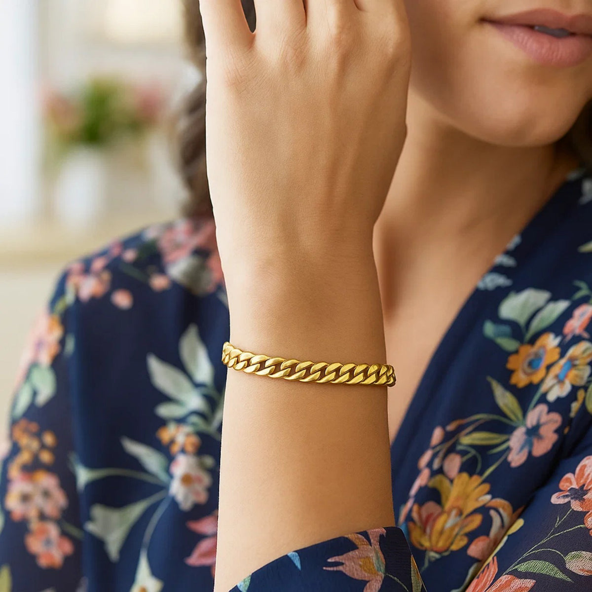 14K Gold Cuban Chain Bracelet - 5.90 mm