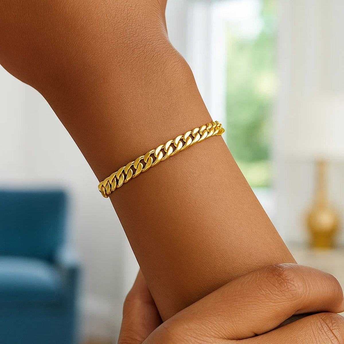 14K Gold Cuban Chain Bracelet - 5.90 mm