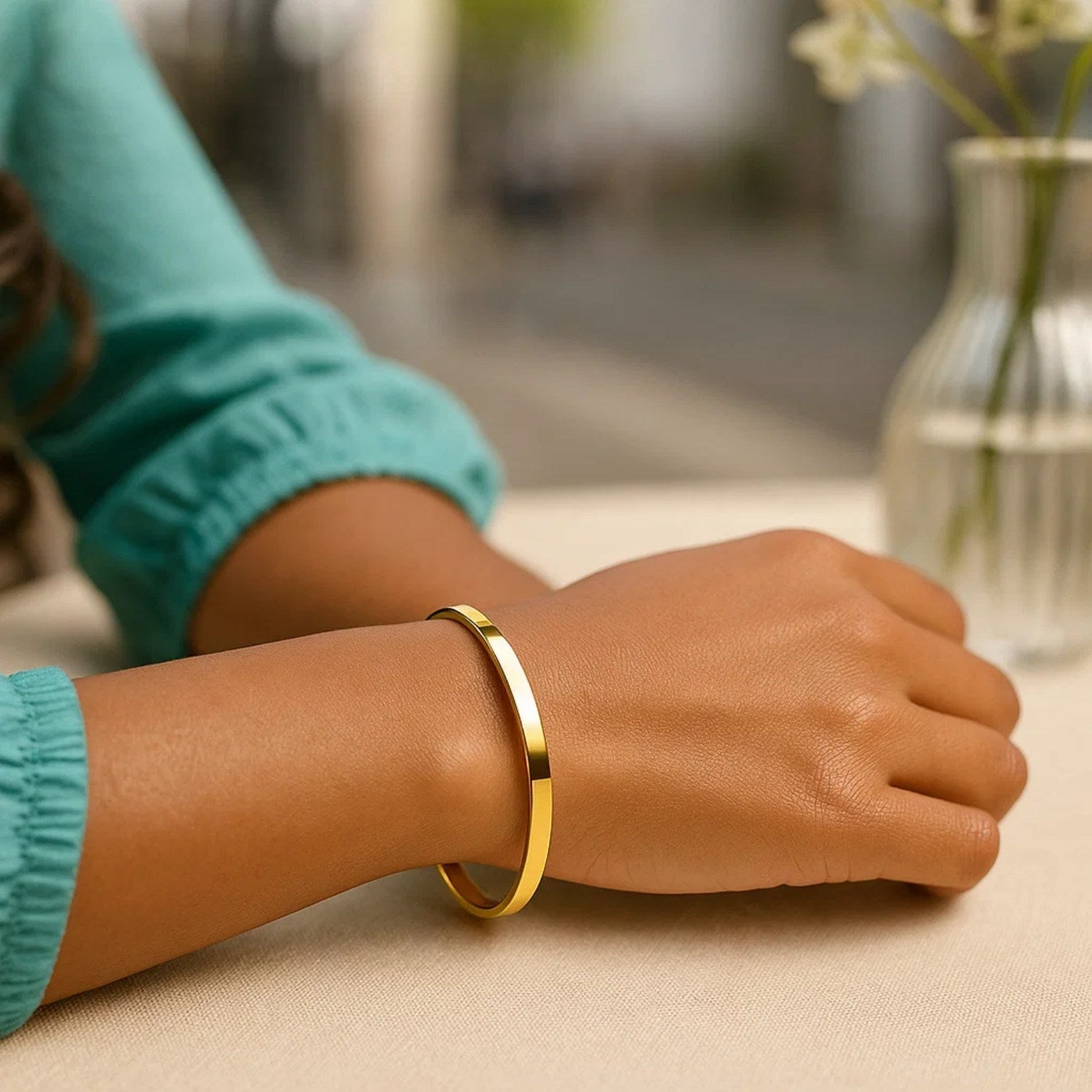 14K Yellow Gold Classic Bangle (4.00 mm)