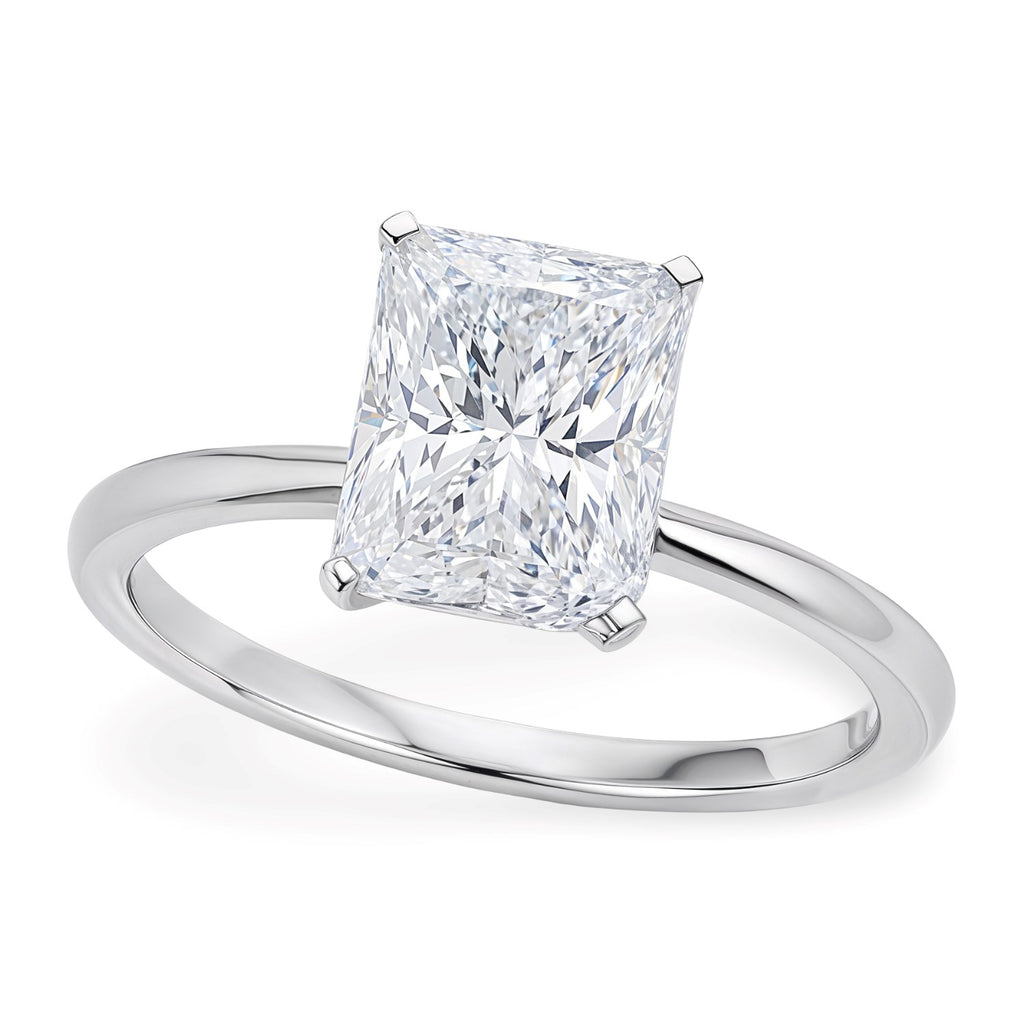 3ct Radiant Lab Grown Diamond Ring | 14K Gold
