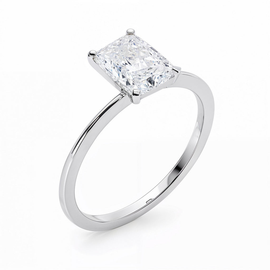 3ct Radiant Lab Grown Diamond Ring | 14K Gold