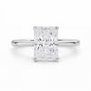 3.ct Radiant Cut Lab Grown Diamond Solitaire Ring in 14K White Gold | IGI Certified