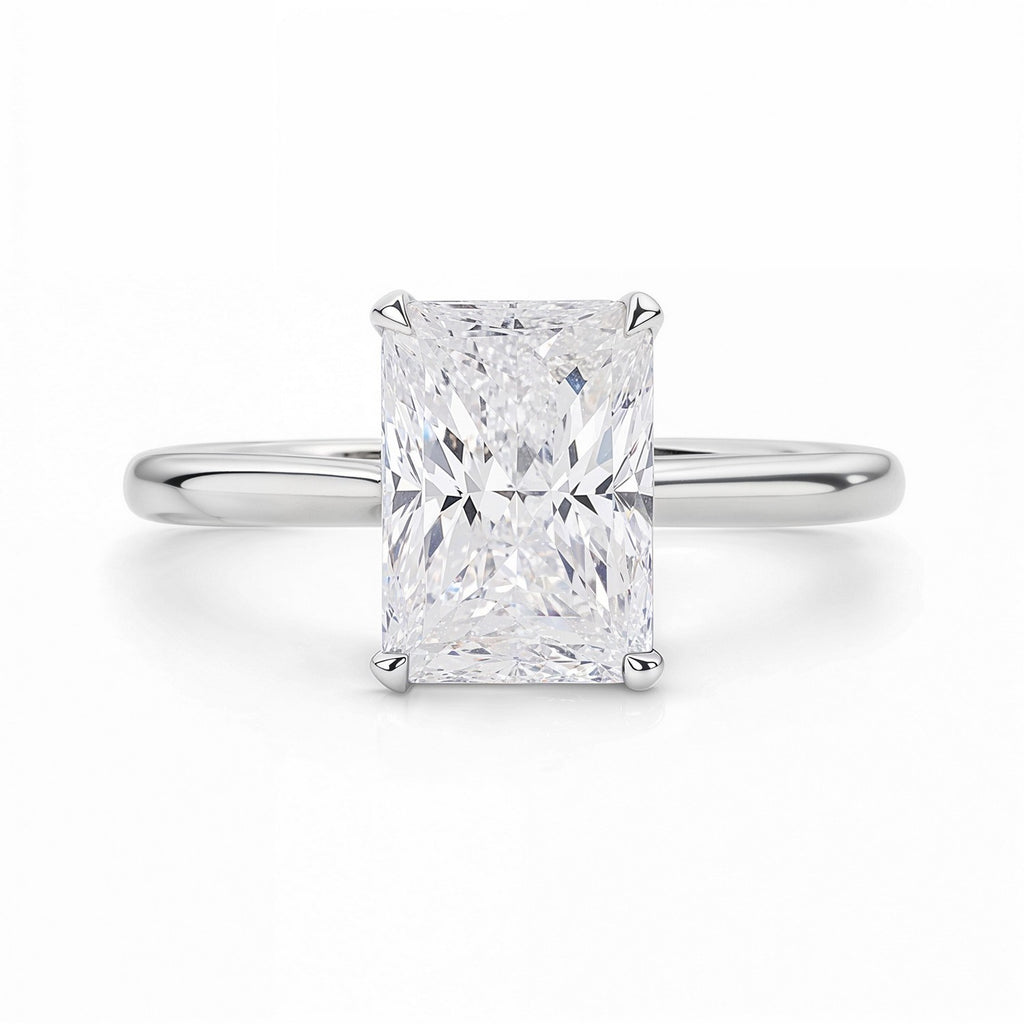 3ct Radiant Lab Grown Diamond Ring | 14K Gold