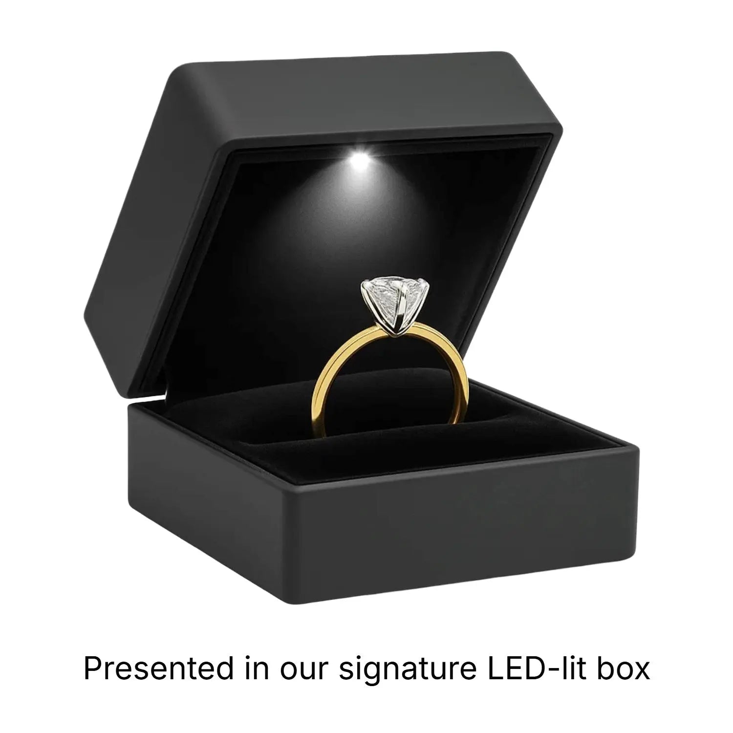 1.5 Carat Cushion Lab Grown Diamond Solitaire Ring in 14K Yellow Gold