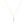 Diamond Bar Pendant Necklace in 14K Yellow Gold
