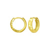 Checkerboard Huggie Hoop Earrings | 14K Gold  Hoop Earrings DEEVE