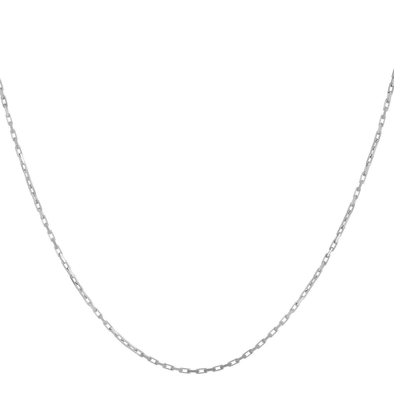 French Cable Chain in 14K White Gold