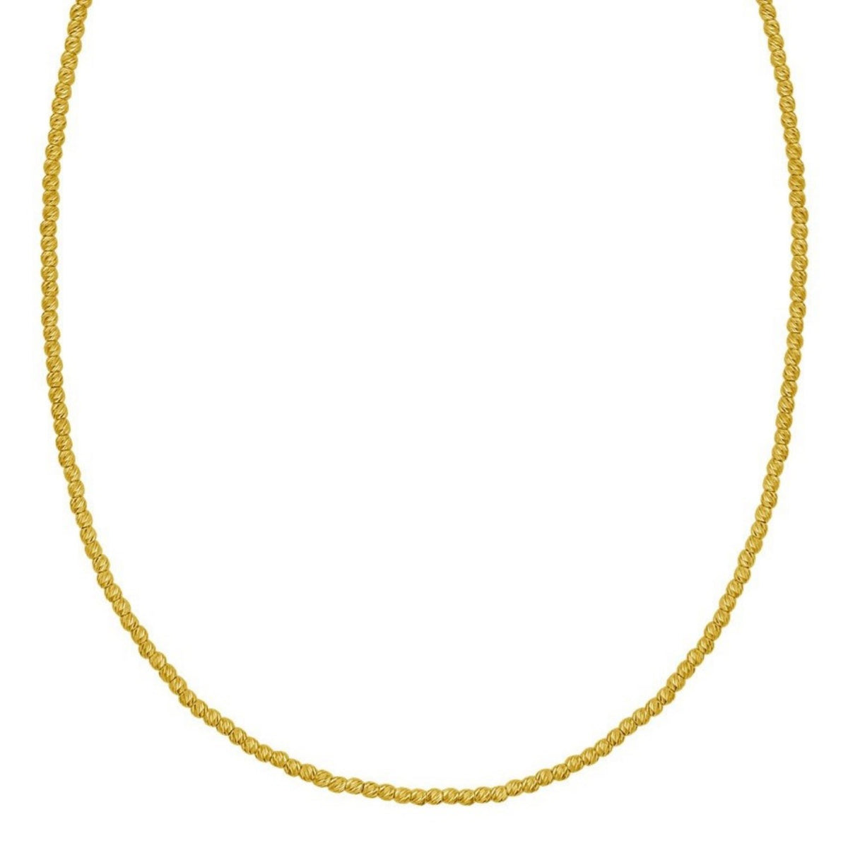 Bead Chain Necklace in 14K Yellow Gold | 2.30mm