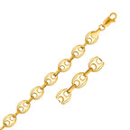 Puffed Mariner Link Chain in 14K Yellow Gold