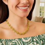 Puffed Mariner Link Chain in 14K Yellow Gold