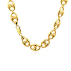 Puffed Mariner Link Chain in 14K Yellow Gold