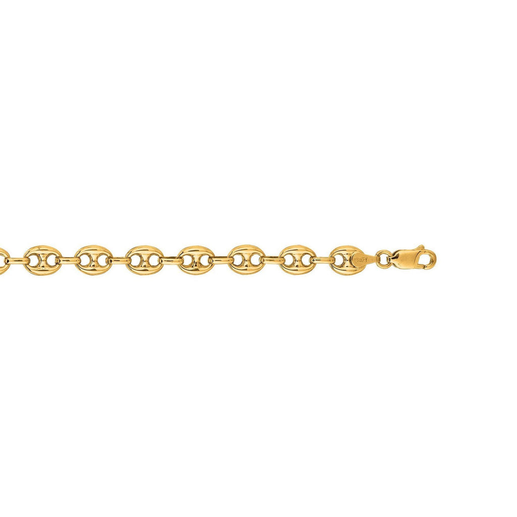 Puffed Mariner Link Chain in 14K Yellow Gold