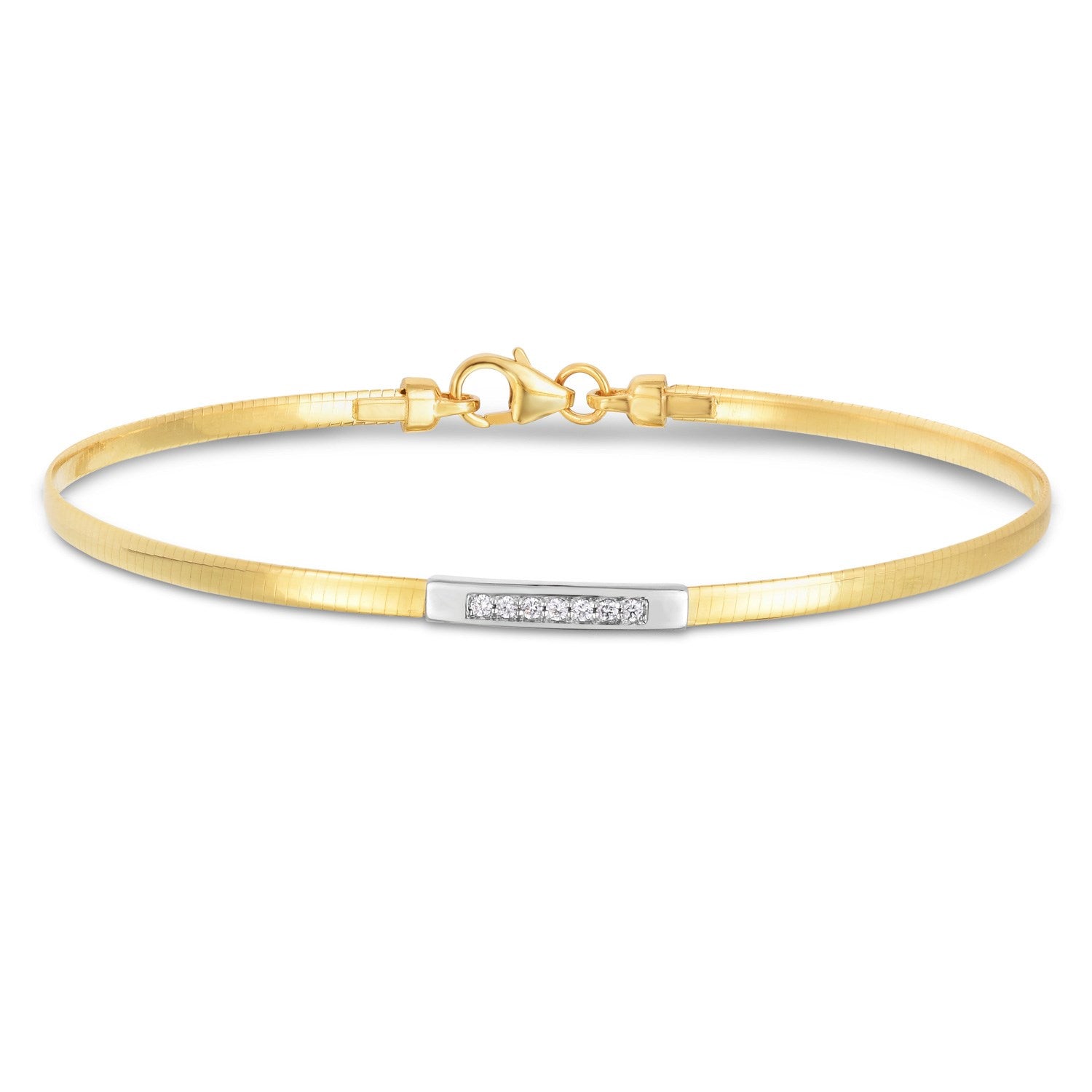 Omega Diamond Bar Bracelet