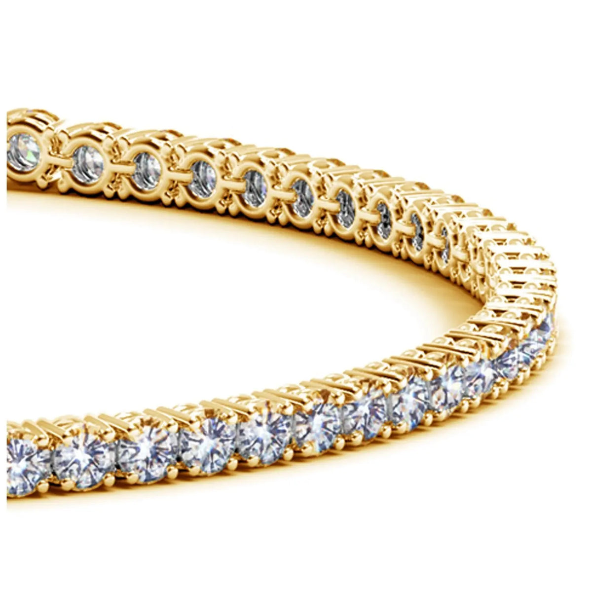 Lifestyle view of 3.00 ct lab-grown diamond tennis bracelet in 14K Solid Gold — DEEVE