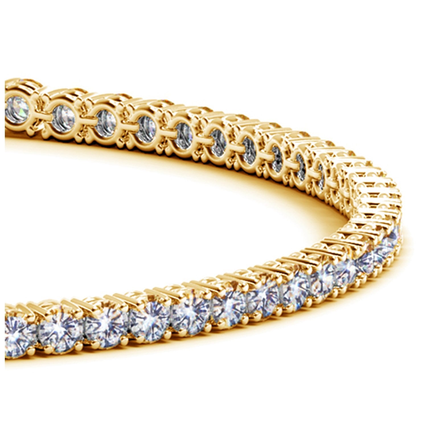 14k Gold Lab-Grown Diamond Tennis Bracelet – Deeve