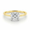 2.ct Cushion Cut Lab Grown Diamond Solitaire Ring in 14K Yellow Gold | IGI Certified