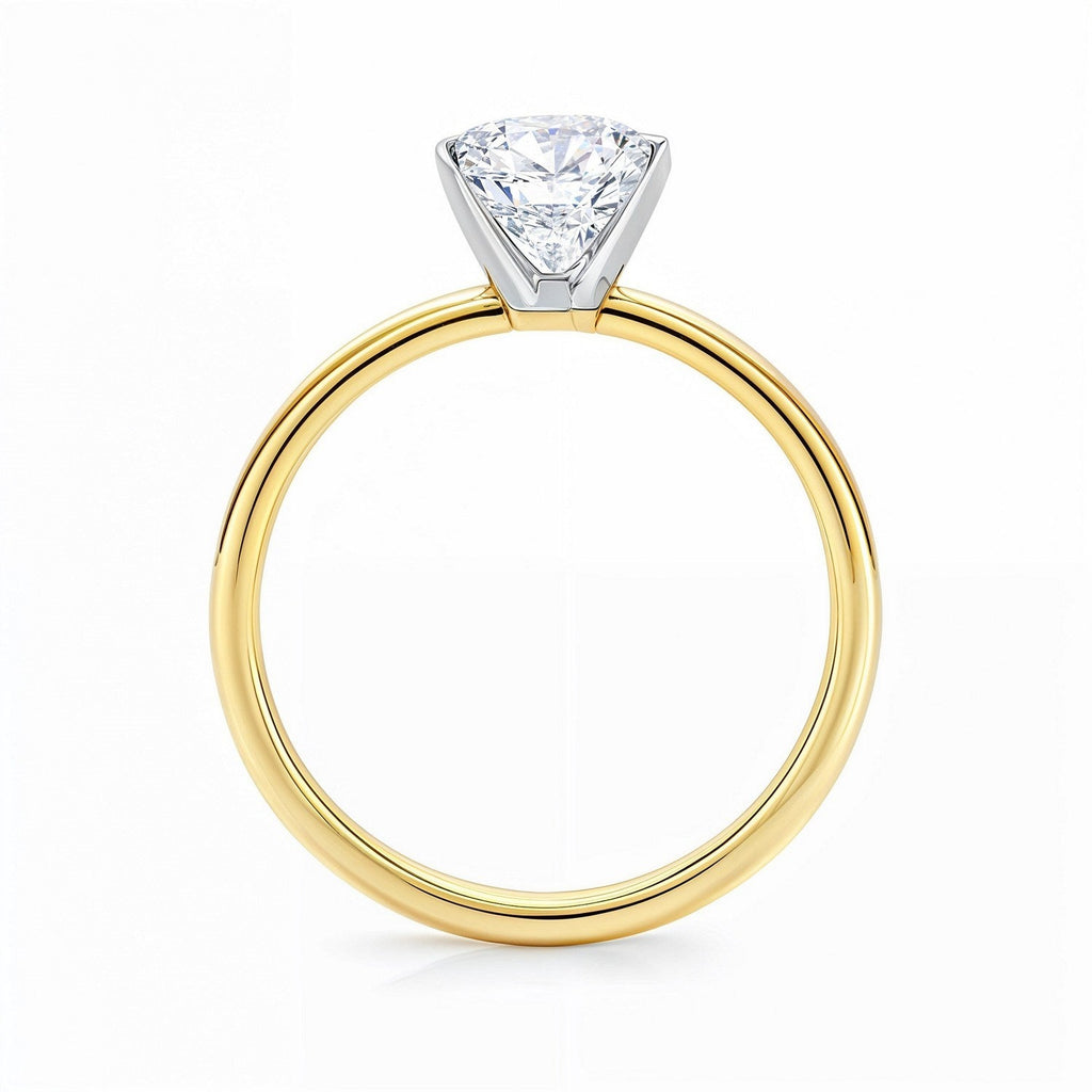 3 Carat Radiant Lab Grown Diamond Solitaire Ring in 14K Yellow Gold