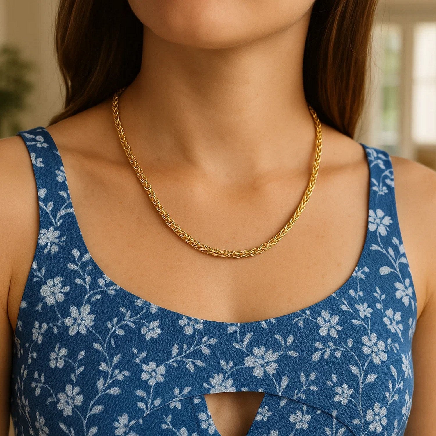 Diamond Cut Round Franco Chain in 14K Yellow Gold