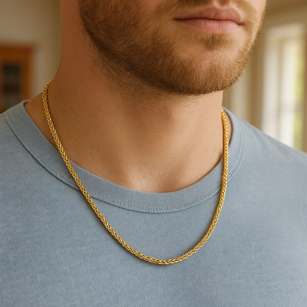 Diamond Cut Round Franco Chain in 14K Yellow Gold