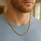 Diamond Cut Round Franco Chain in 14K Yellow Gold