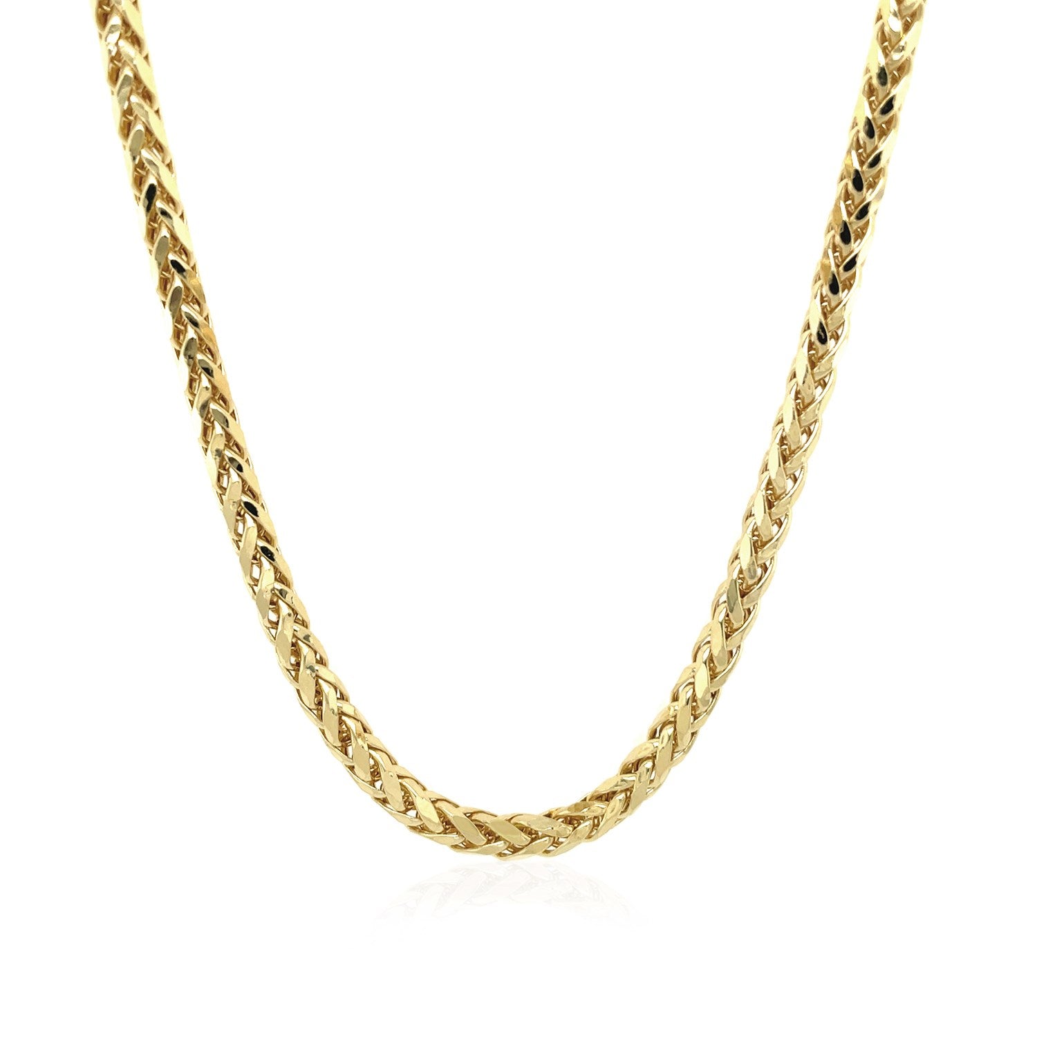 Diamond Cut Round Franco Chain in 14K Yellow Gold