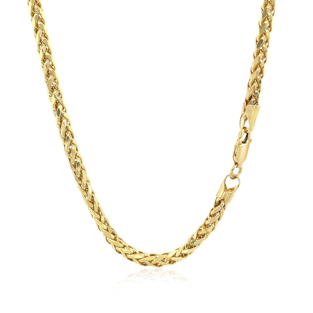 Diamond Cut Round Franco Chain in 14K Yellow Gold