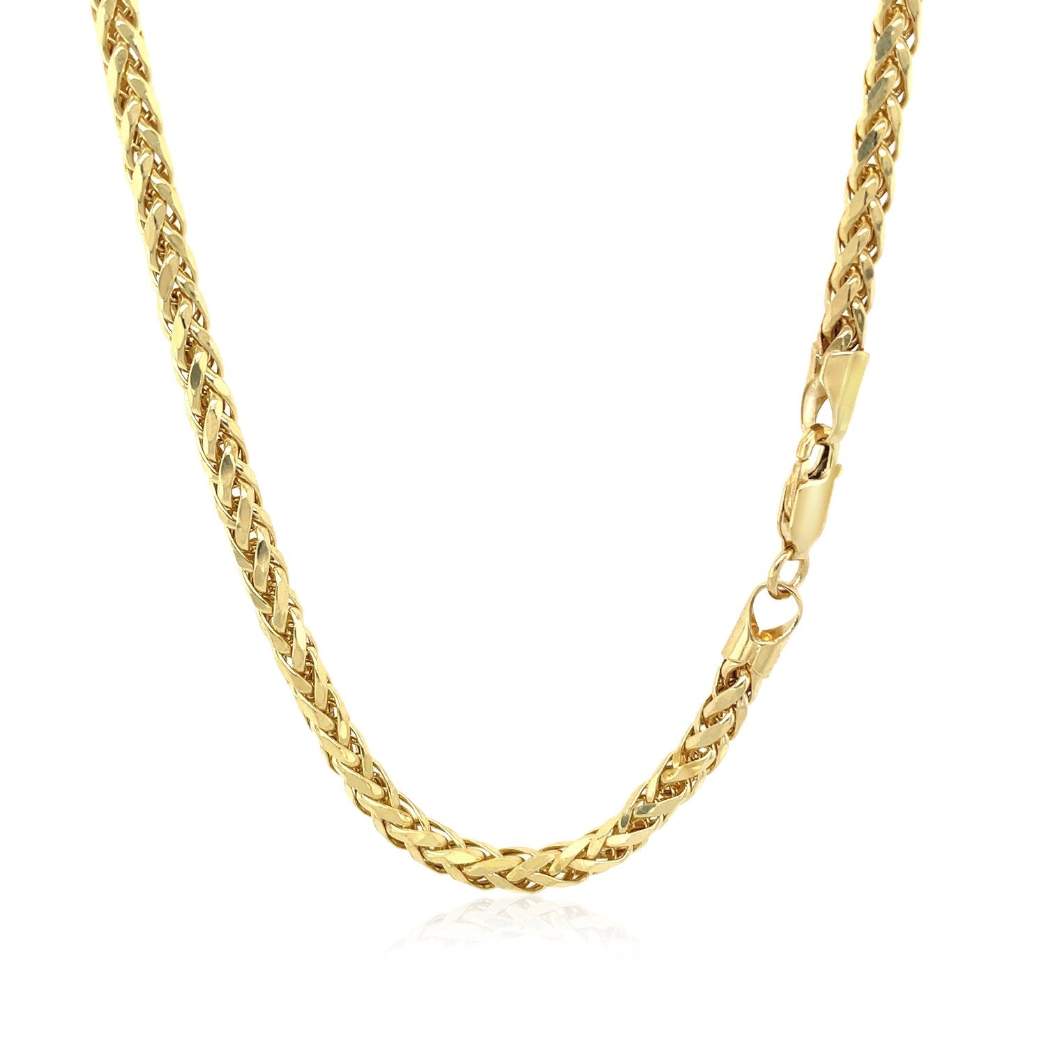 Diamond Cut Round Franco Chain in 14K Yellow Gold