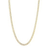 White Pavé Miami Cuban Chain Necklace in 14K Gold