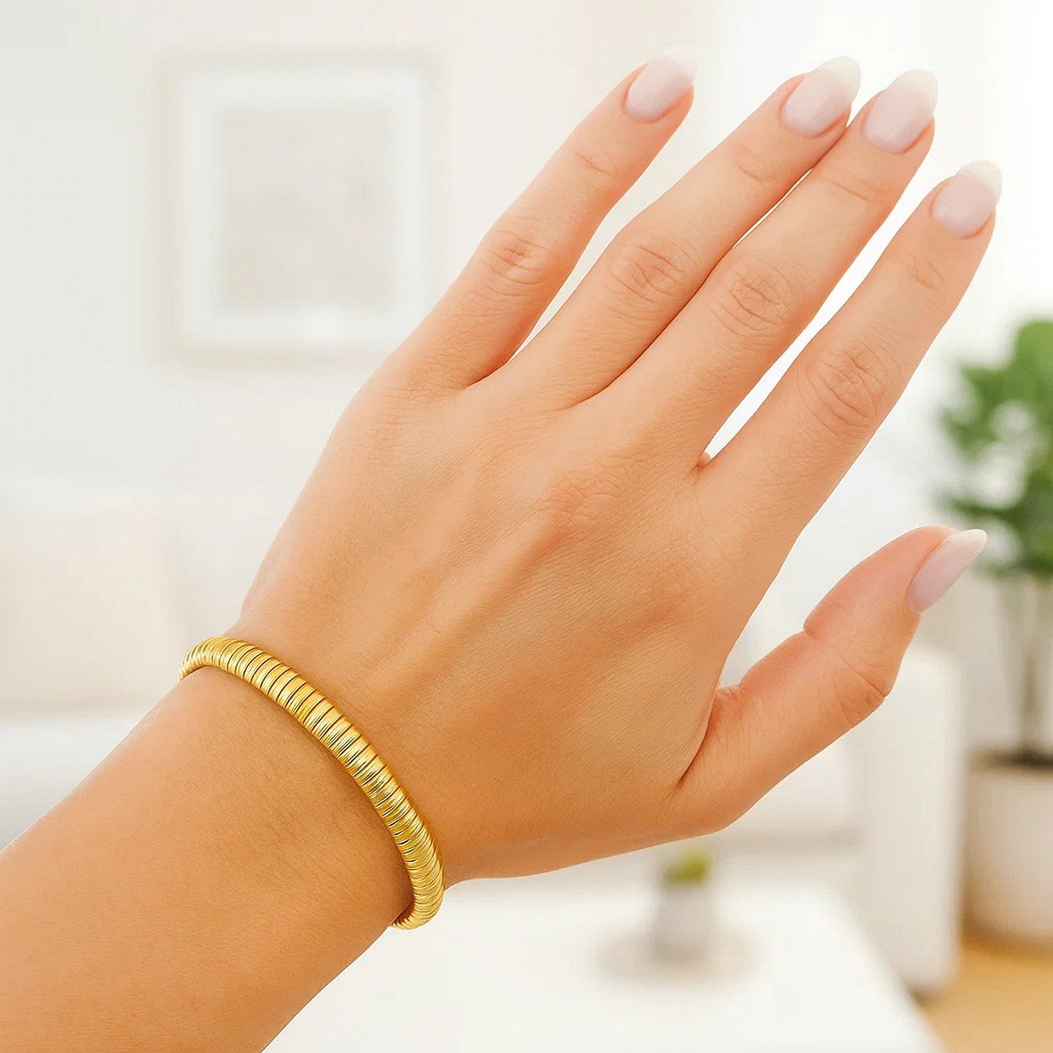 14K Yellow Gold Tubogas Bracelet (5.00 mm)