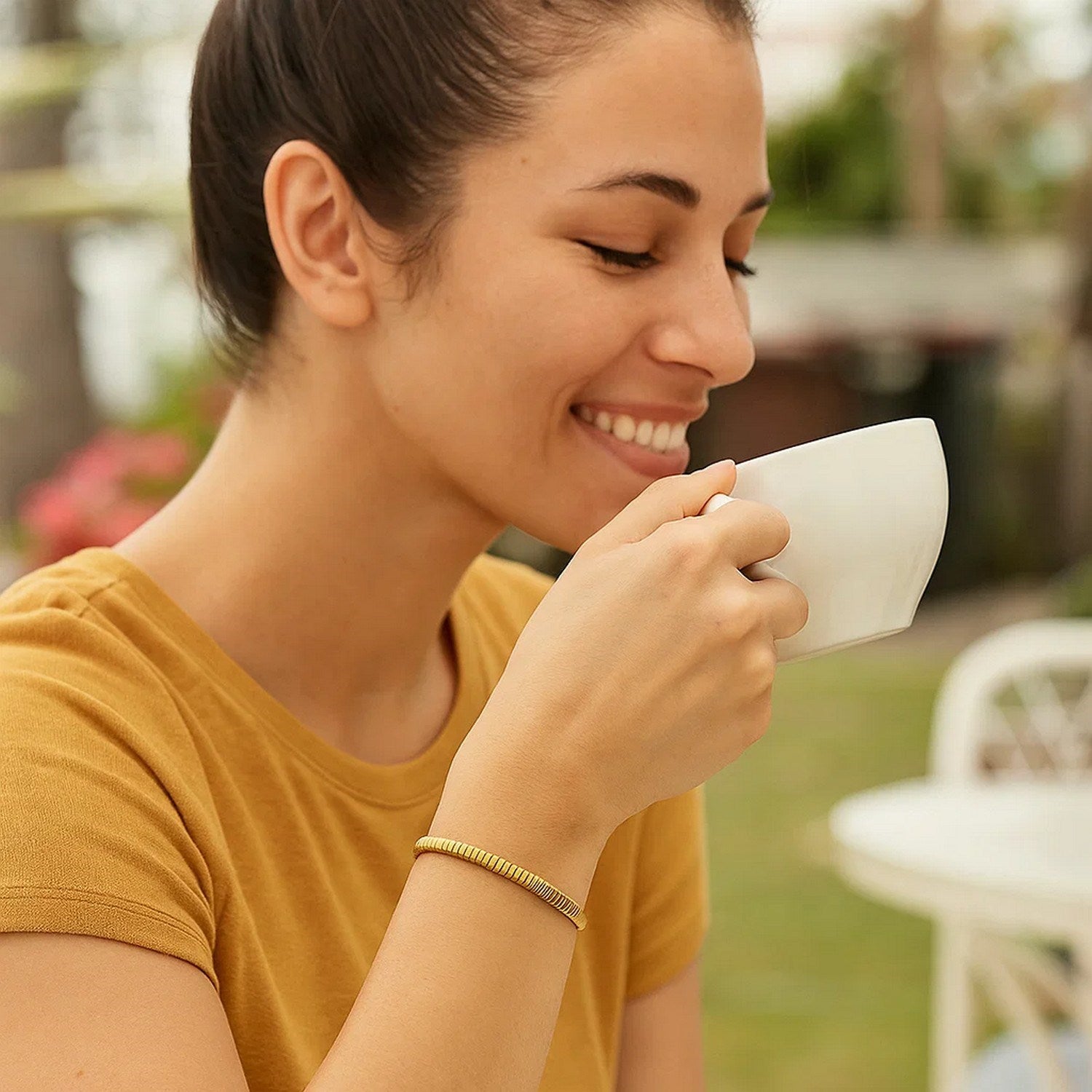 14K Yellow Gold Tubogas Bracelet (5.00 mm)