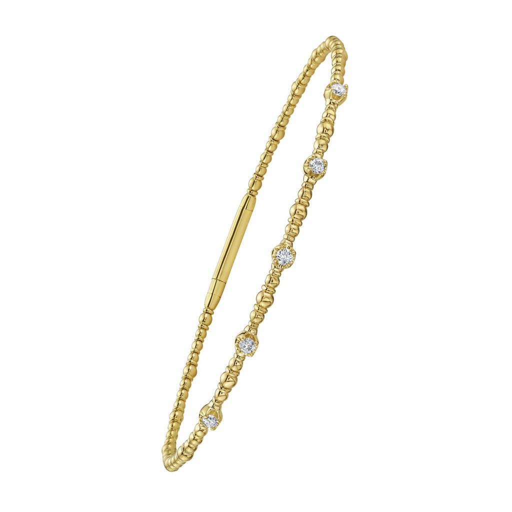 Classic 14K Yellow Gold Beaded Bracelet 65844 in 14K Yellow Gold