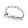 Diamond Split Ring in 14K White Gold |  Pavé
