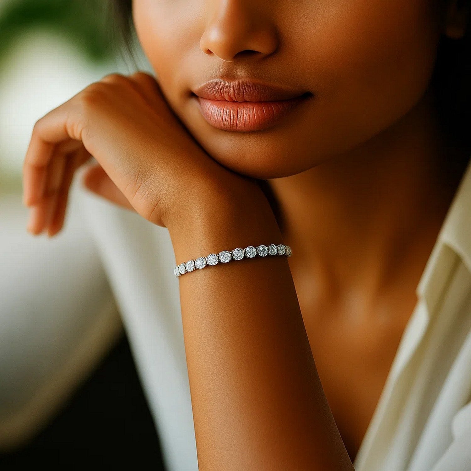 Diamond Tennis Bracelet  (6 cctw F/G  VS2/SI1)