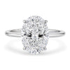 5.ct Oval Cut Lab Grown Diamond Solitaire Ring in 14K White Gold | IGI Certified