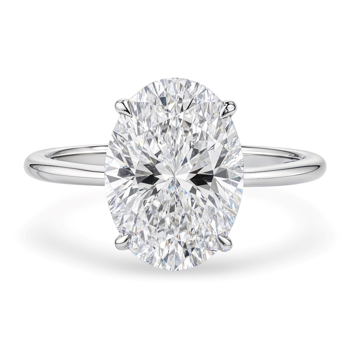 5ct Oval Lab Grown Diamond Ring | 14K Gold | Canada