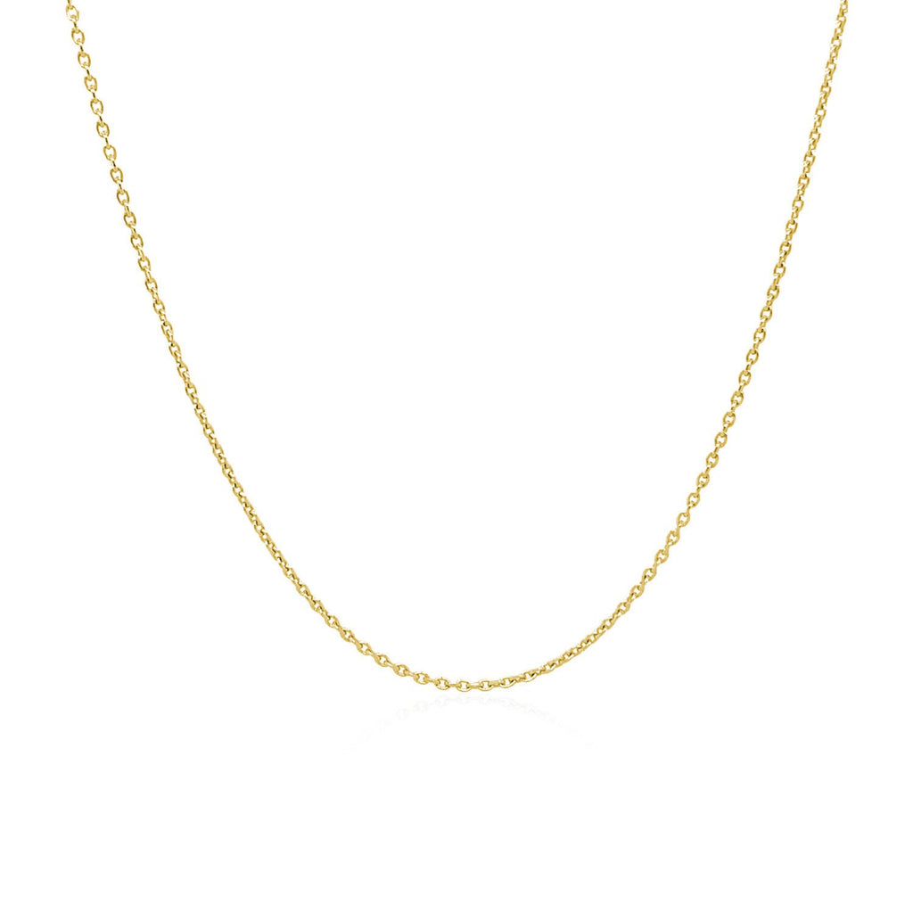 Round Cable Link Chain in 18K Yellow Gold