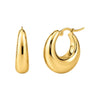 Medium Tapered Hoop Earrings | 14K Gold  Hoop Earrings DEEVE