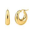 Tapered Puffy Hoop Earrings in 14K Yellow Gold | Medium