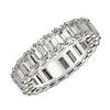 3.00ct Emerald Cut Lab Grown Diamond Eternity Ring 14K White Gold — Top View, DEEVE
