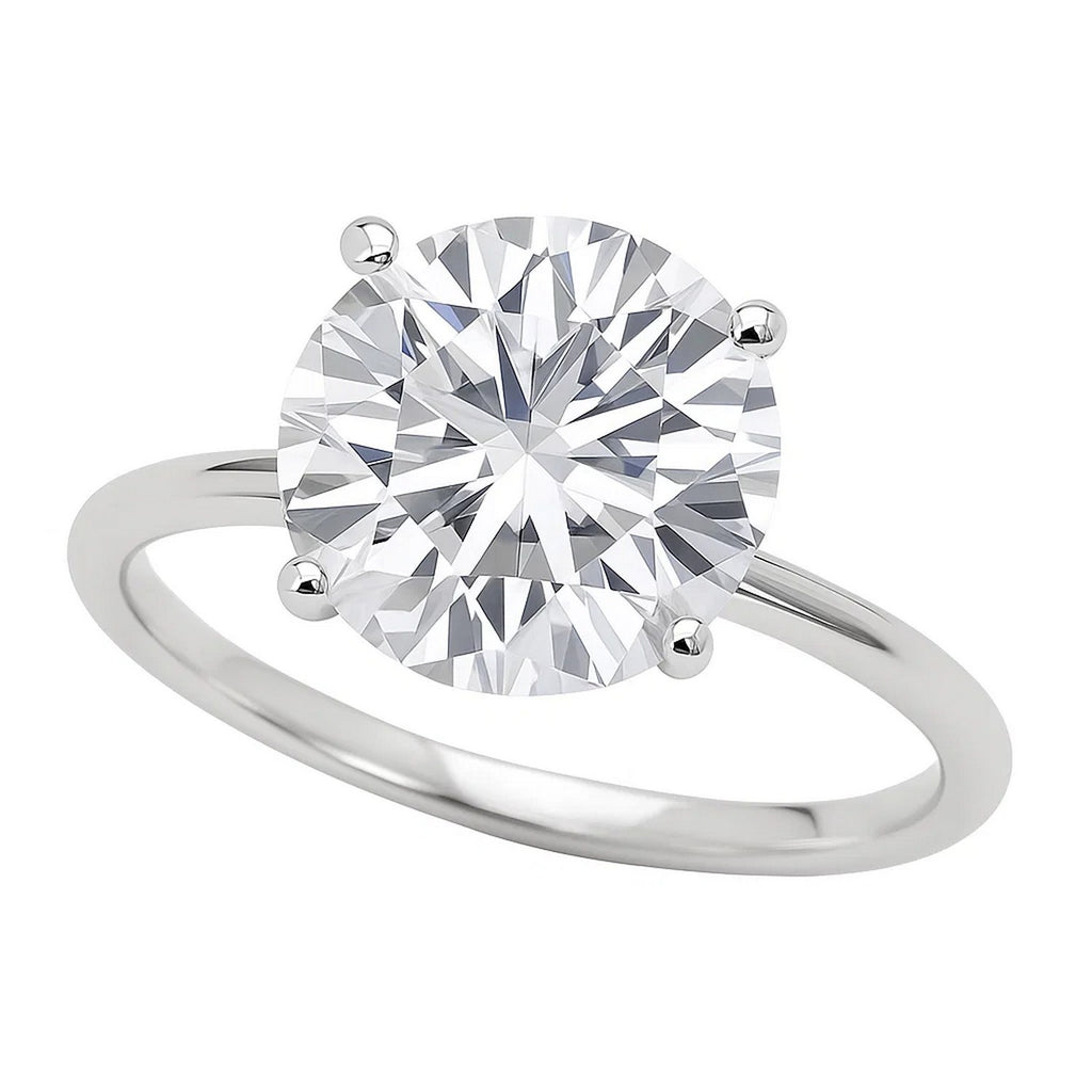 5ct Round Lab Grown Diamond Ring | 14K Gold