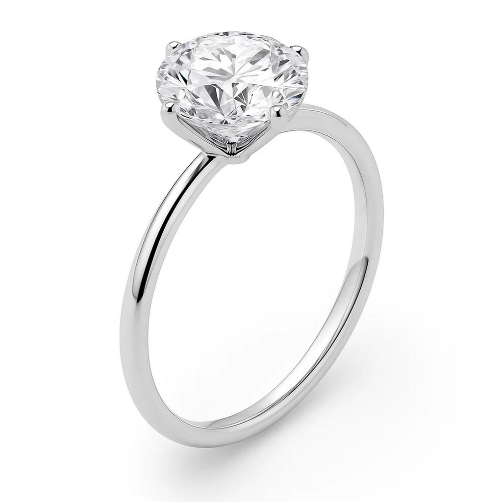 5ct Round Lab Grown Diamond Ring | 14K Gold