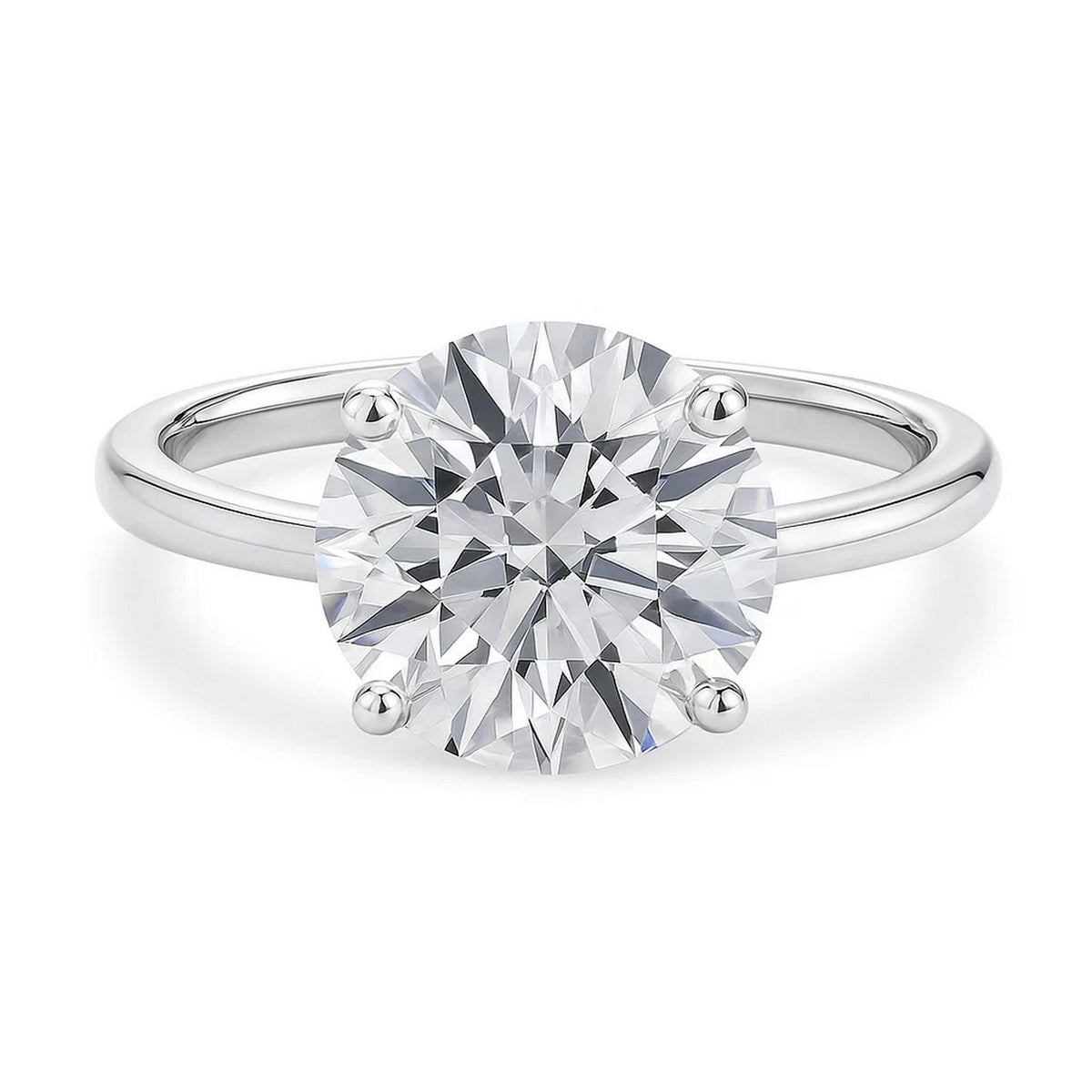 5ct Round Lab Grown Diamond Ring | 14K Gold | Canada
