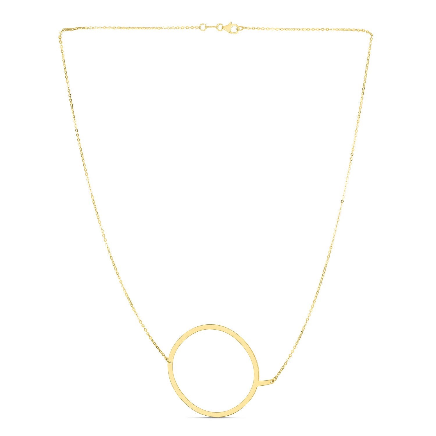 14K Yellow Gold Yours Truly Large Initial Q Necklace