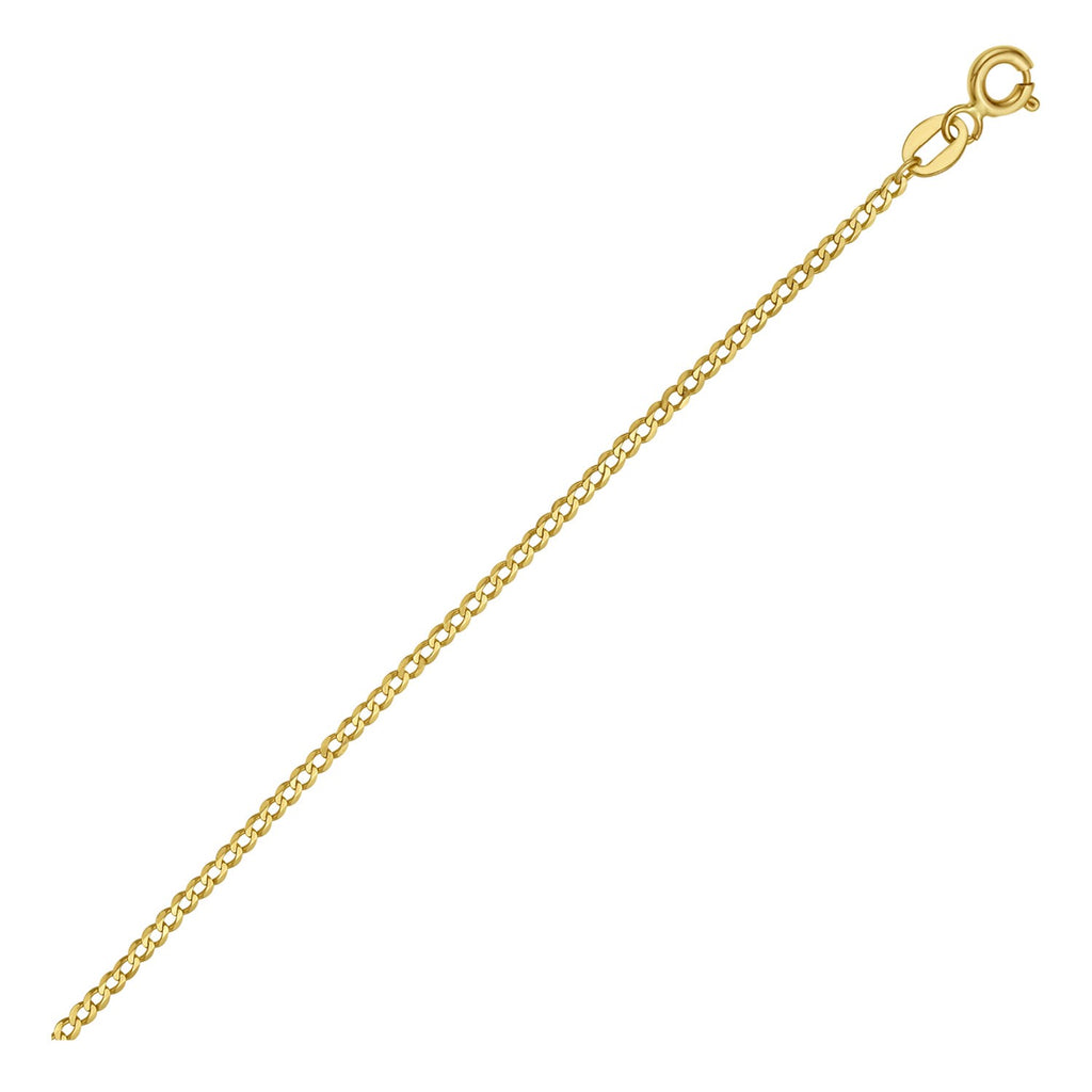 Solid Curb Chain in 14K Yellow Gold