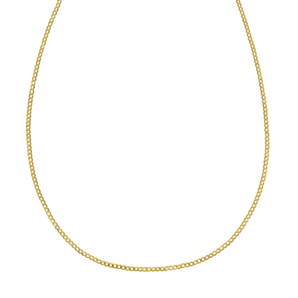 Solid Curb Chain in 14K Yellow Gold